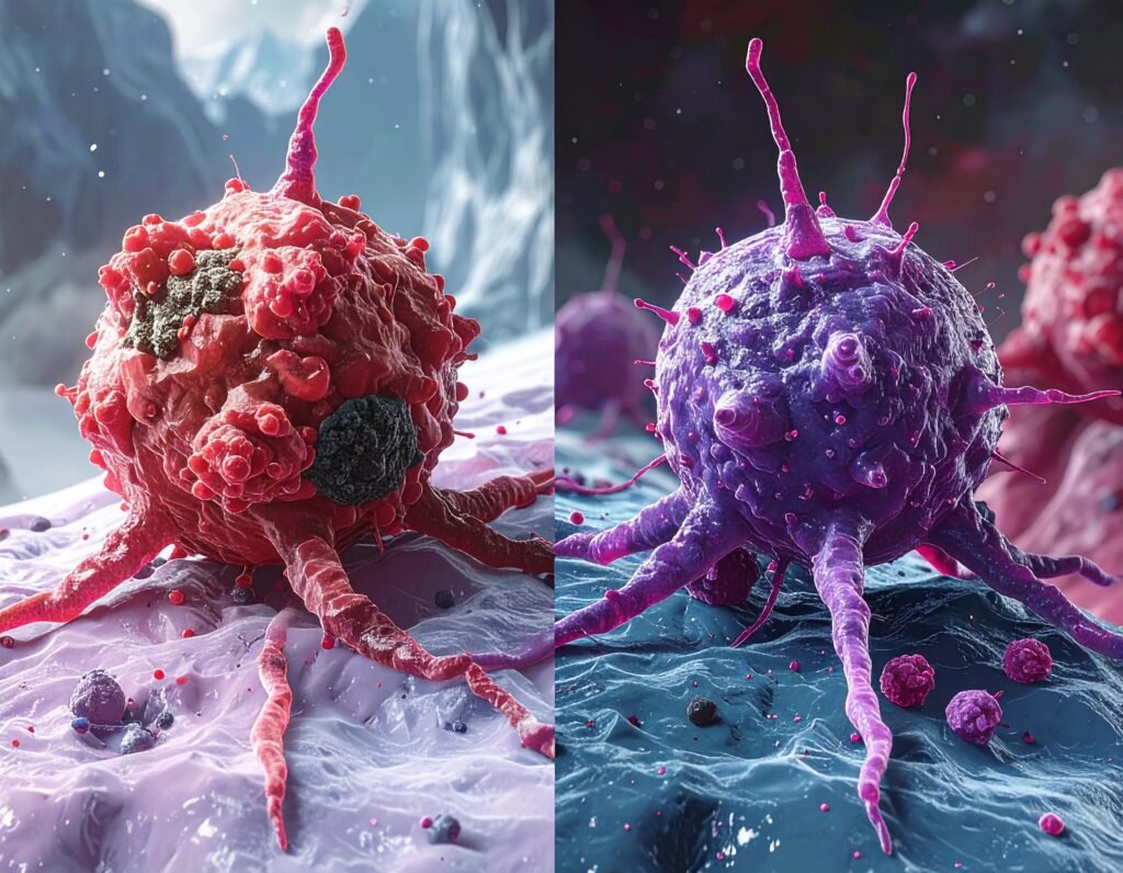 Two different types of cancer